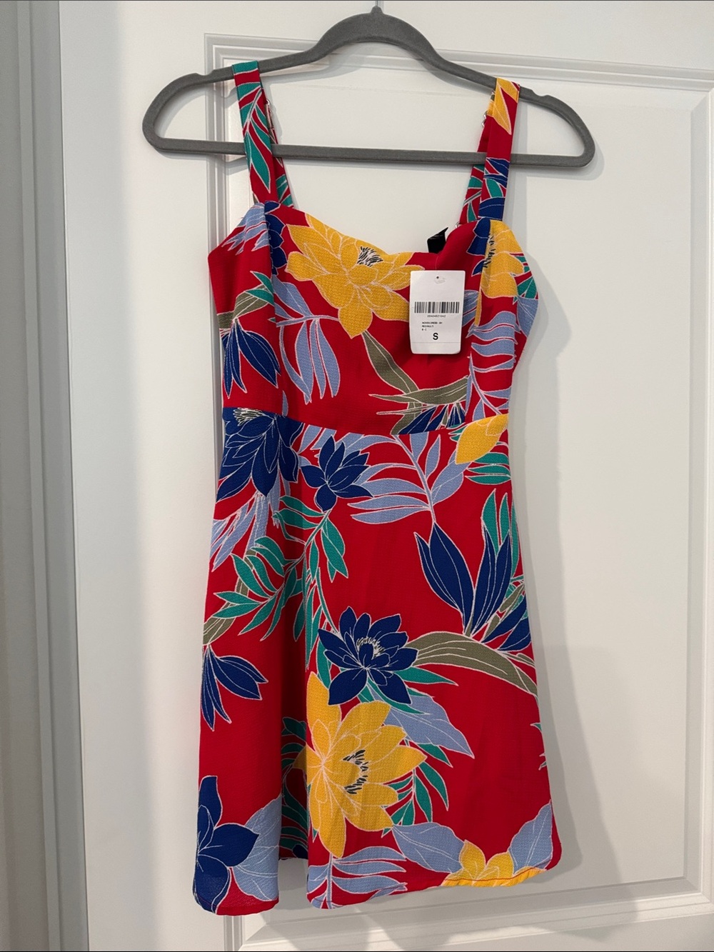 Forever 21 Red Tropical Floral Mini Dress